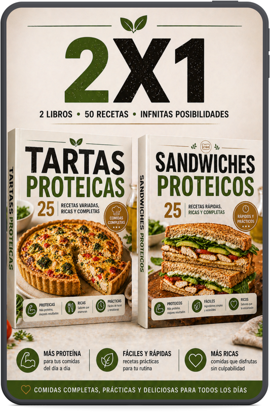 2X1 TARTAS PROTEICAS Y SANDWICHES PROTEICOS