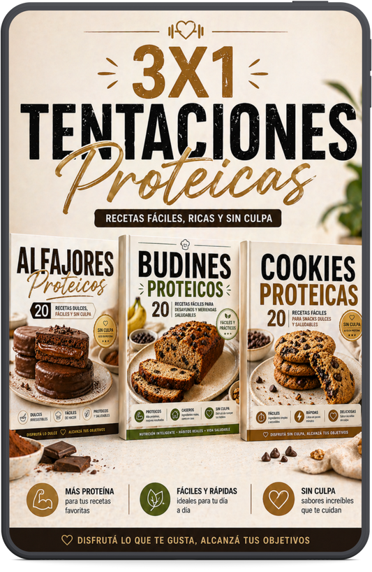 3X1 ALFAJORES PROTEICOS , BUDINES PROTEICOS Y COOKIES PROTEICAS